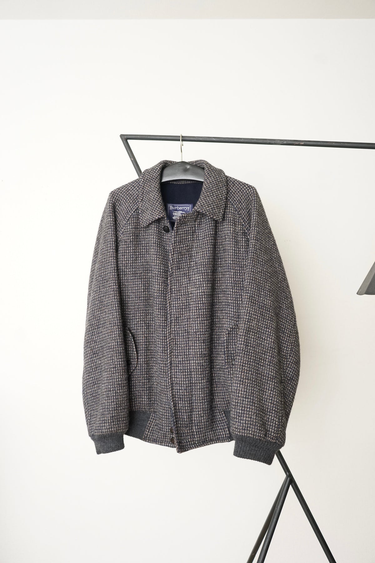 1990s Burberry Tweed Harrington Jacket Made in USA