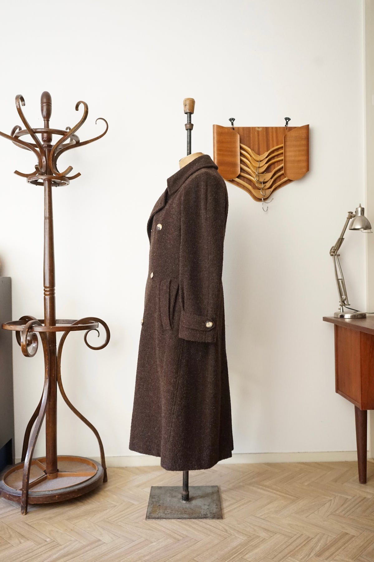 1980s HERMÈS Wool Trench Coat Made in France