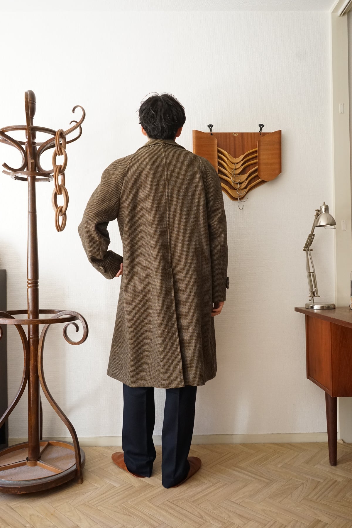 1980s Burberry "Shetland Tweed" Balmacaan Coat