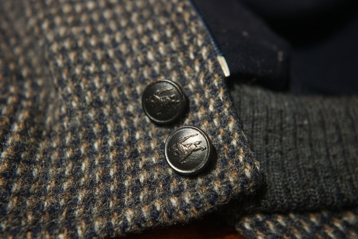 1990s Burberry Tweed Harrington Jacket Made in USA