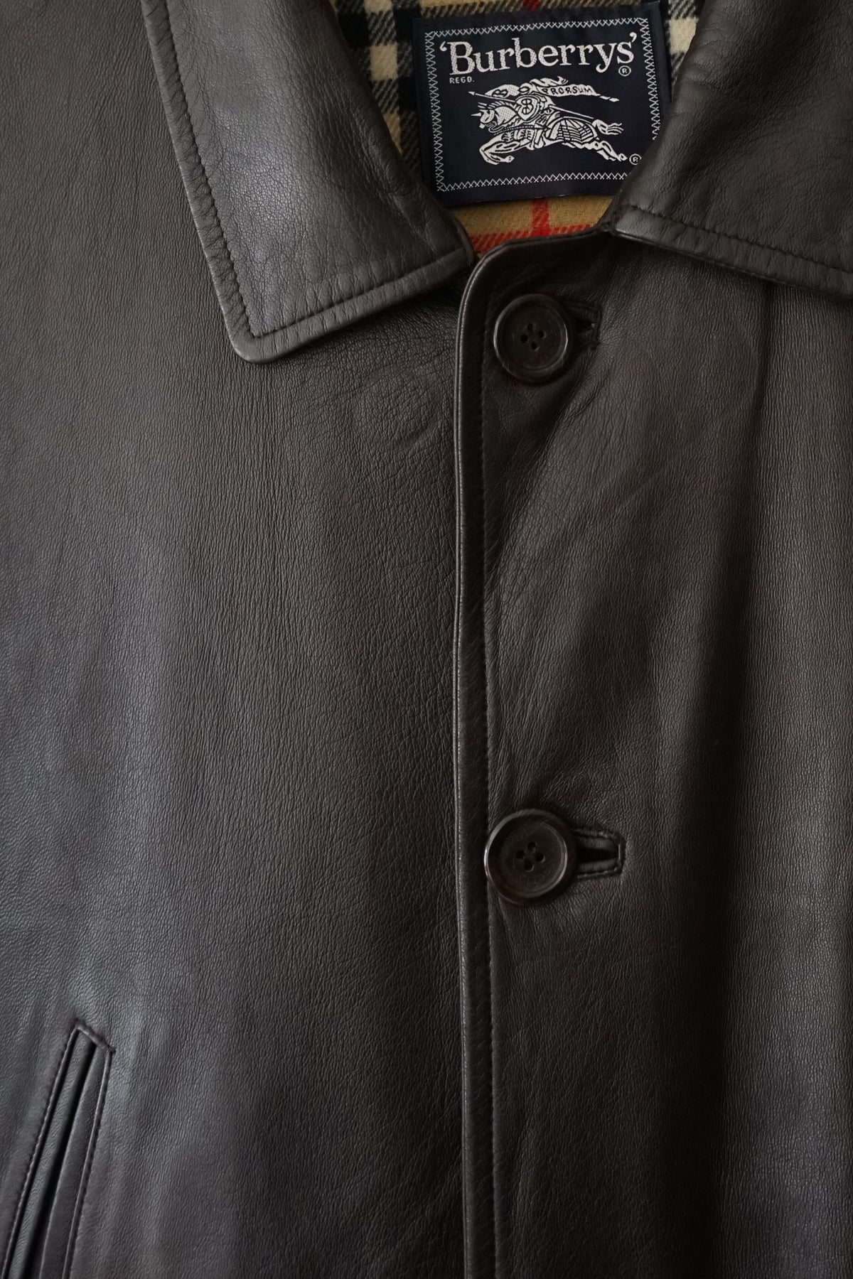 1980s Burberry Spain "Very Smooth" Leather Coverall
