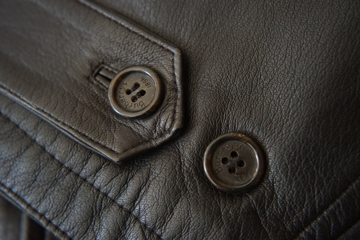 1980s Burberry Spain "Very Smooth" Leather Coverall