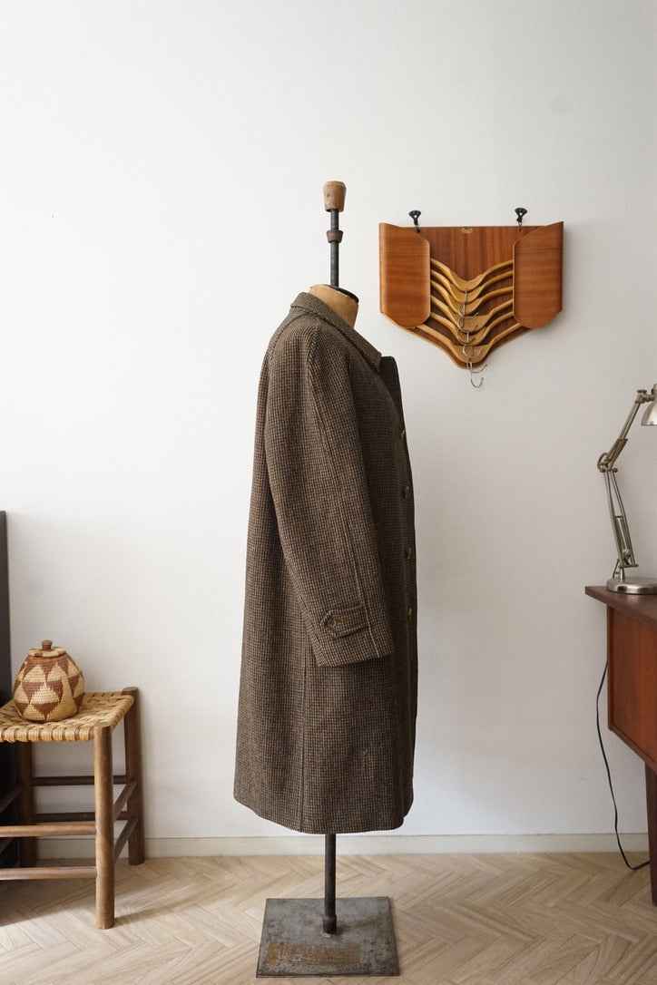 1980s Burberry "Shetland Tweed" Balmacaan Coat