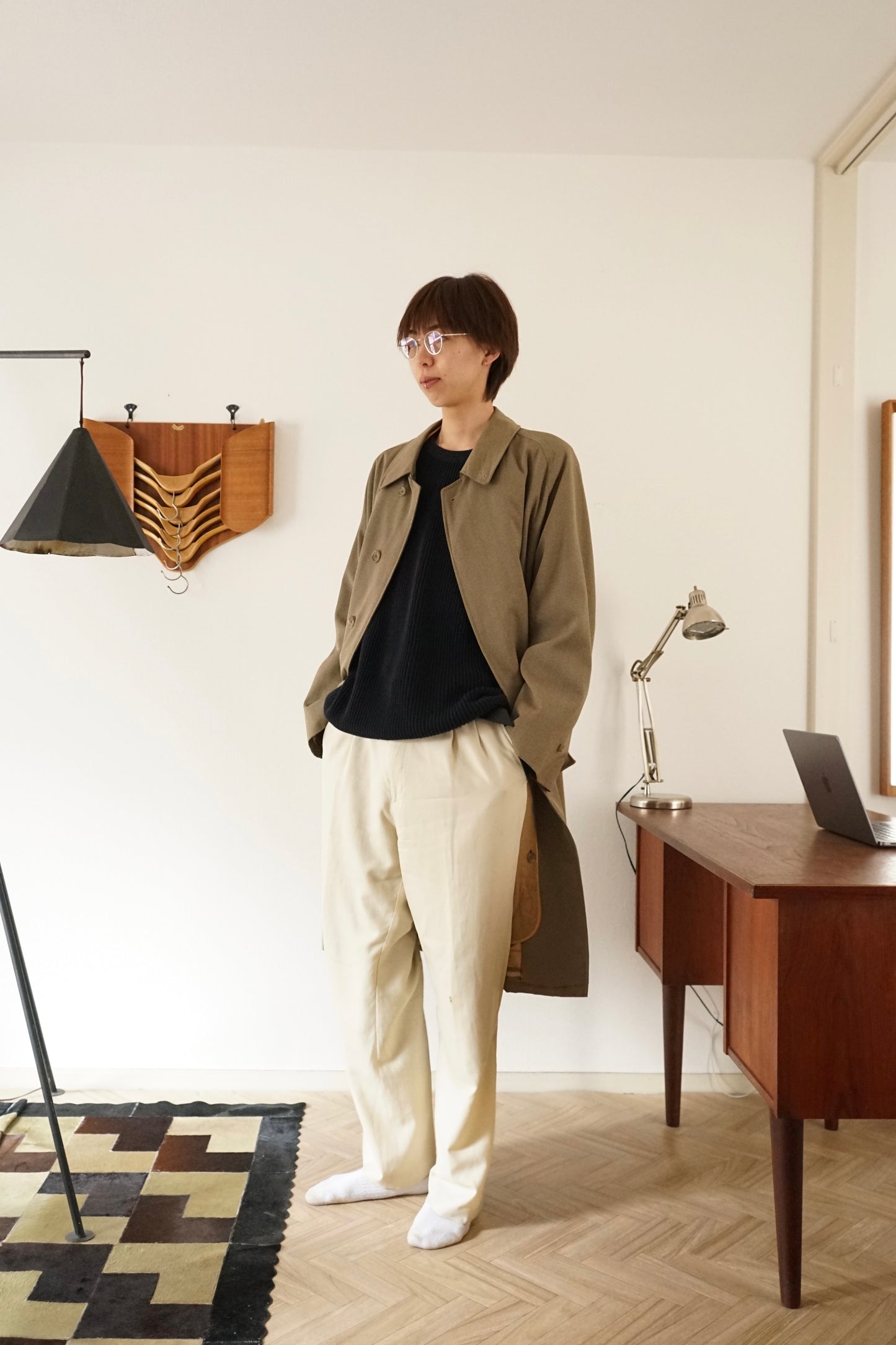 1980s Burberry × Barney’s Newyork “Covert Cloth” 一枚袖 Balmacaan Coat