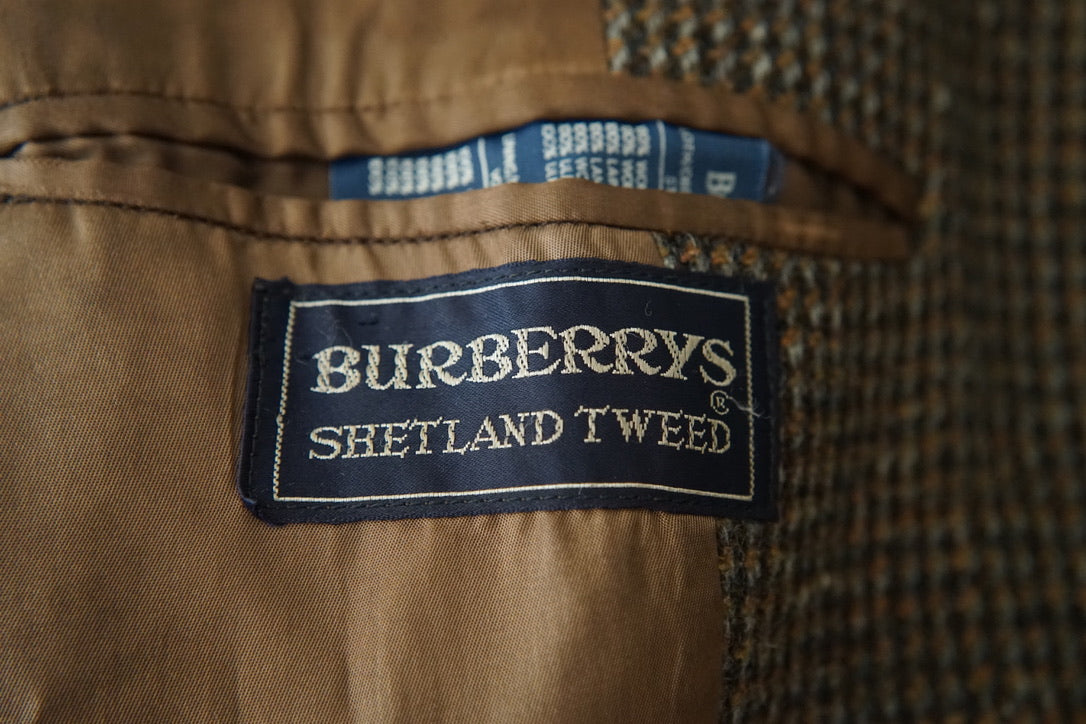 1980s Burberry "Shetland Tweed" Balmacaan Coat