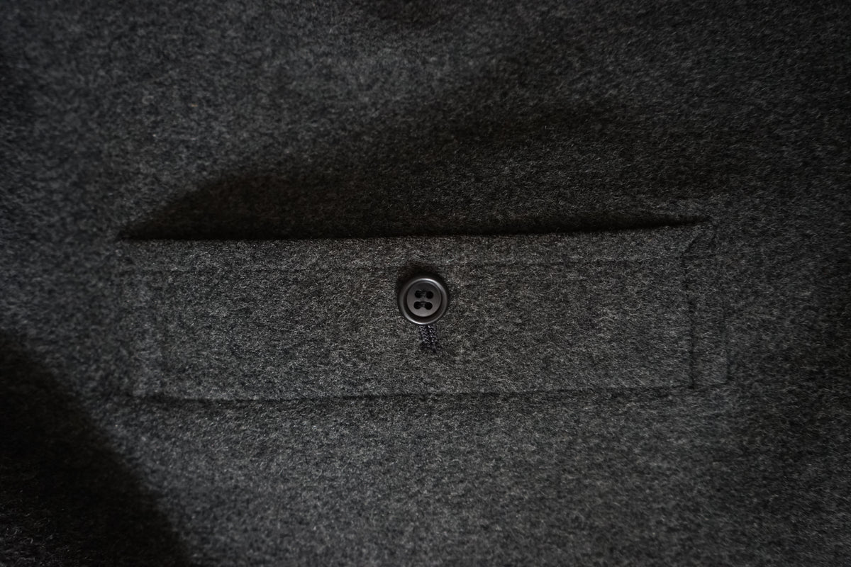 1980s Burberry "Gray" Loden Cloth Single Raglan Balmacaan Coat