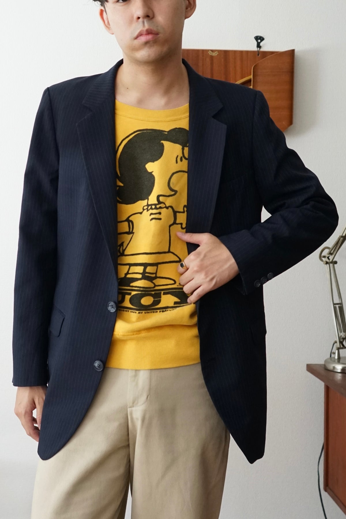 1970s Yves Saint Laurent Single Brest Tailored Jacket Made in FRANCE