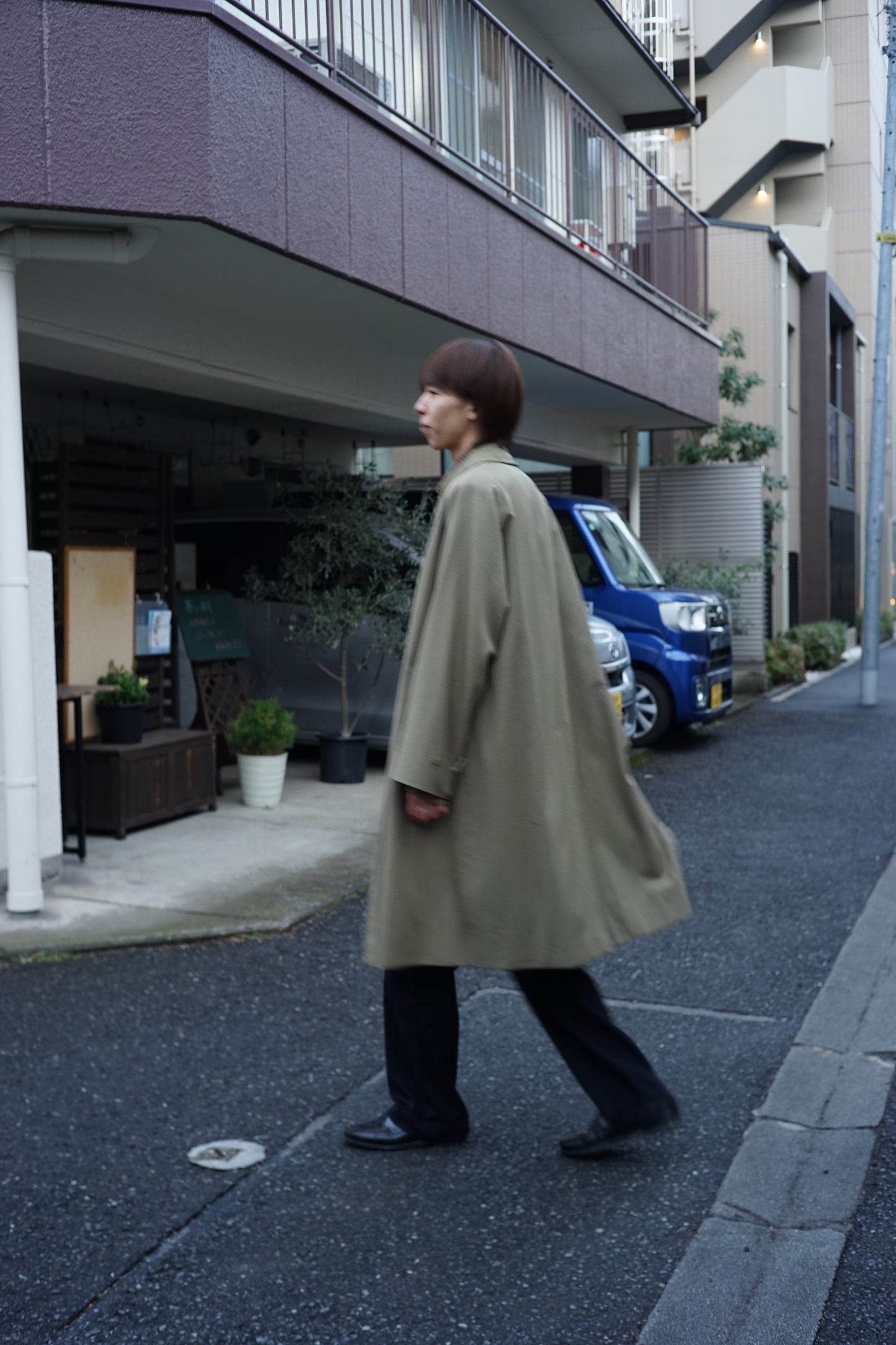 1980s Burberry × Barney’s Newyork “Covert Cloth” 一枚袖 Balmacaan Coat