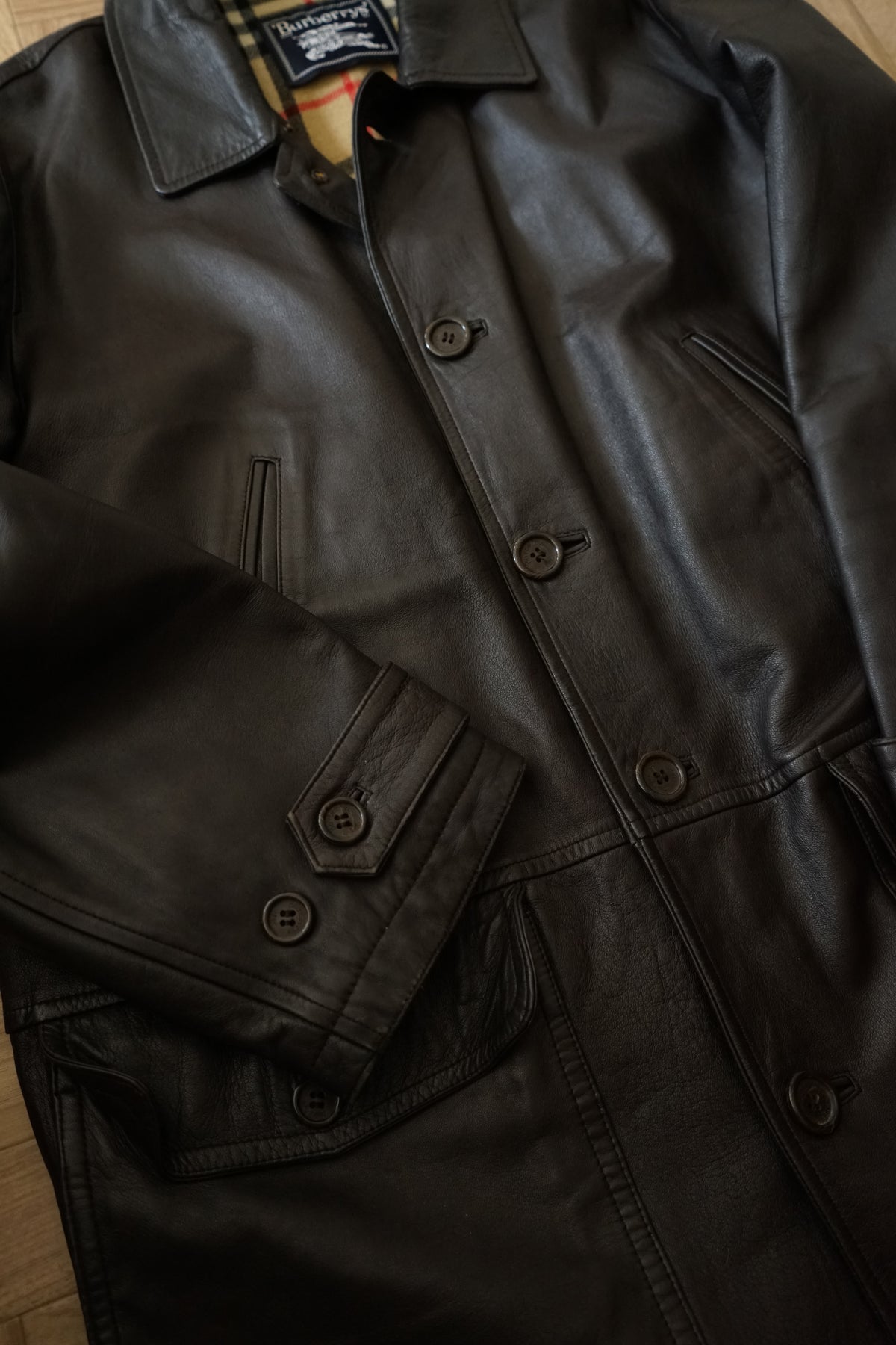 1980s Burberry Spain "Very Smooth" Leather Coverall