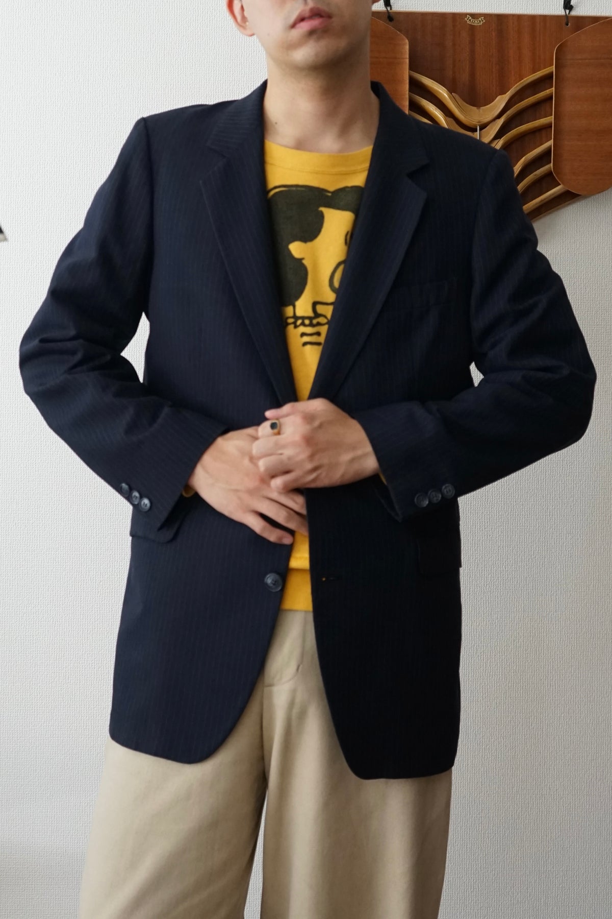 1970s Yves Saint Laurent Single Brest Tailored Jacket Made in FRANCE