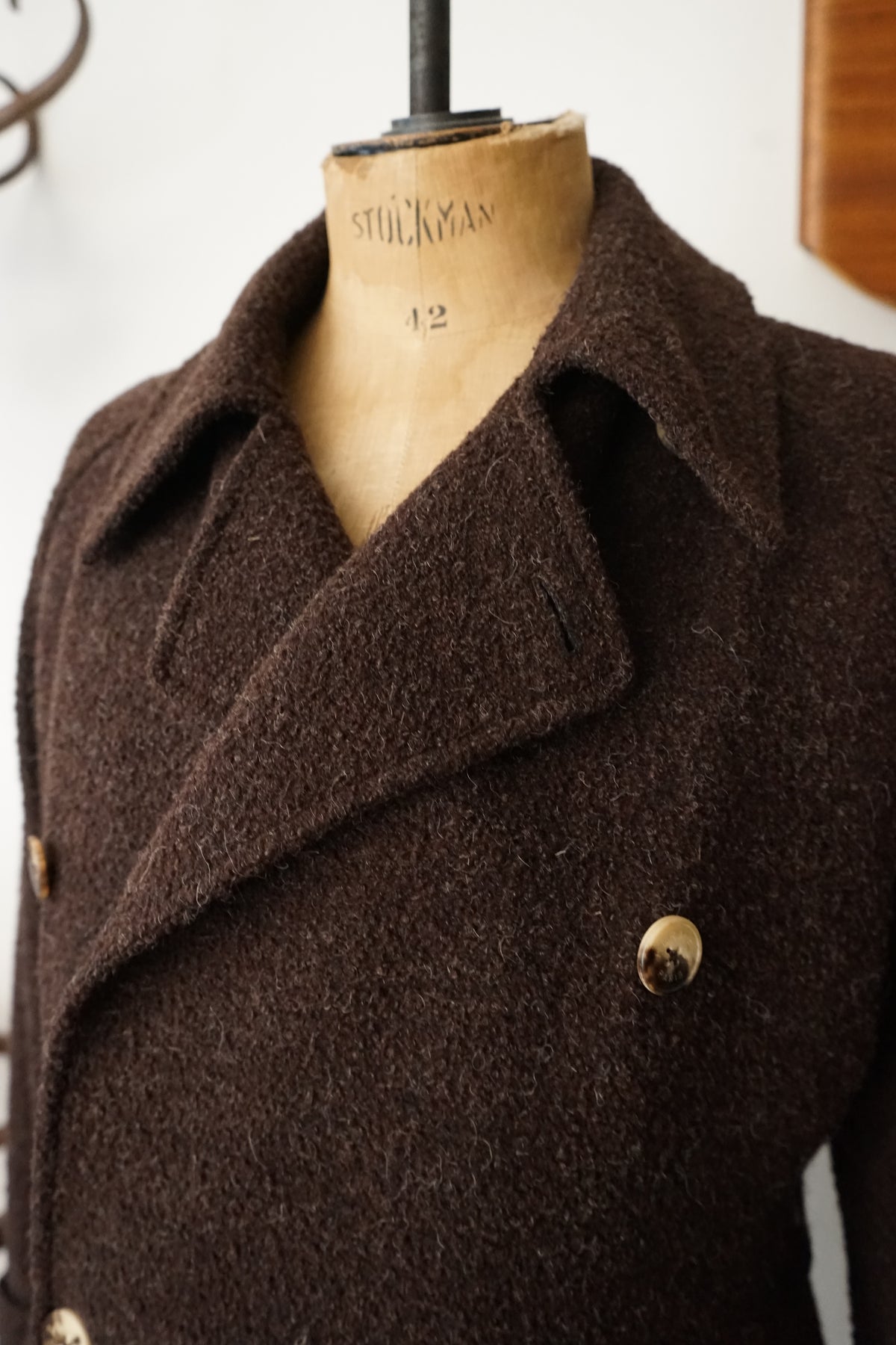 1980s HERMÈS Wool Trench Coat Made in France