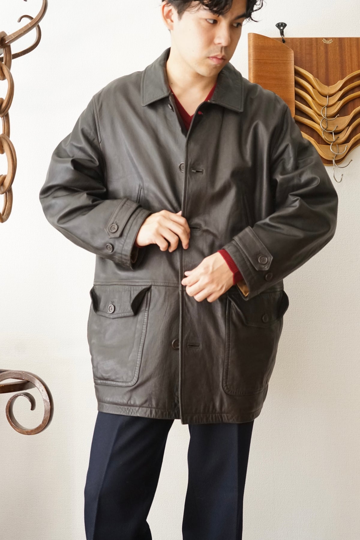 1980s Burberry Spain "Very Smooth" Leather Coverall