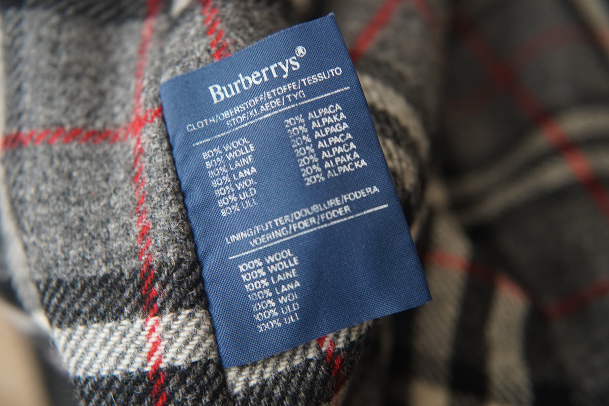 1980s Burberry "Gray" Loden Cloth Single Raglan Balmacaan Coat