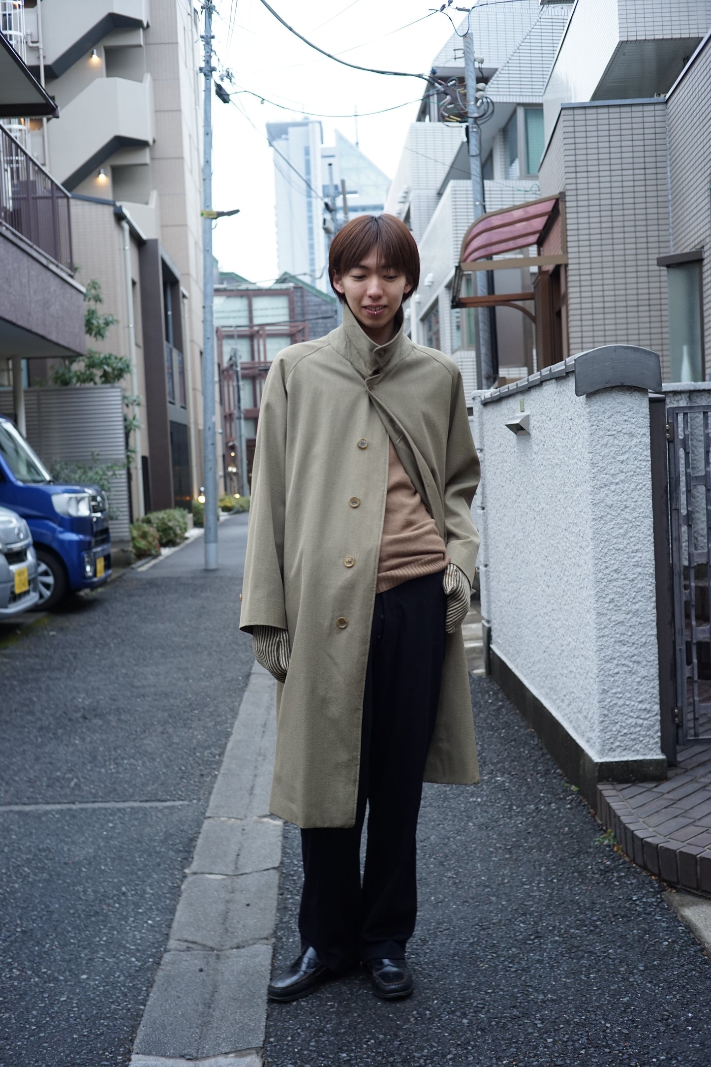 1980s Burberry × Barney’s Newyork “Covert Cloth” 一枚袖 Balmacaan Coat