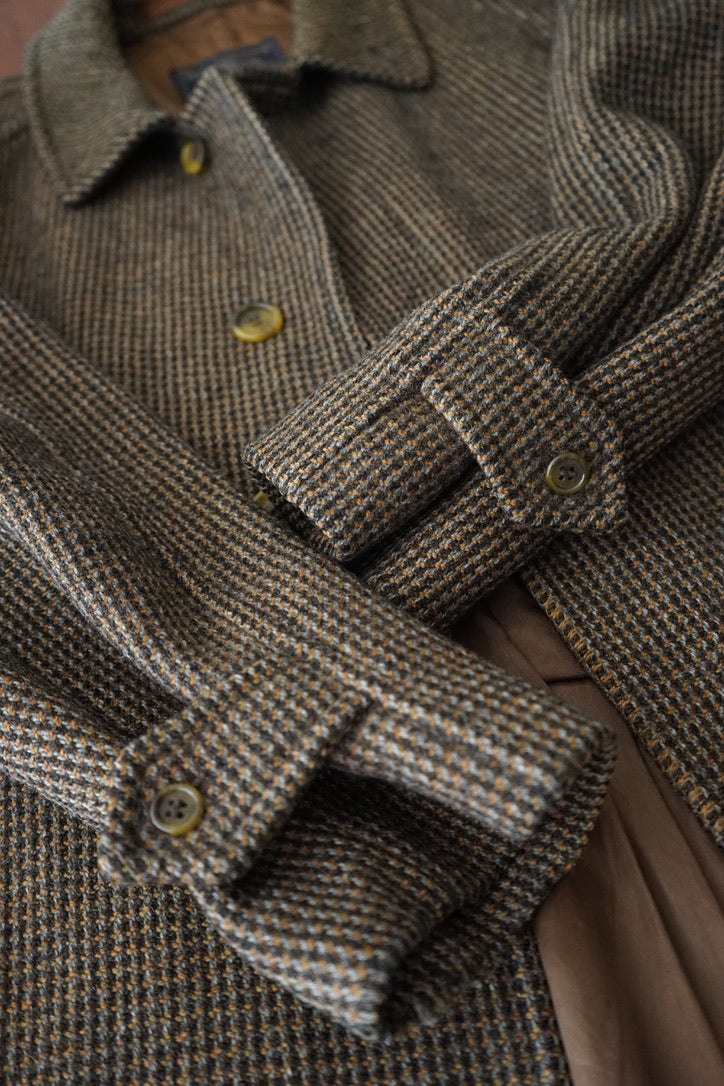 1980s Burberry "Shetland Tweed" Balmacaan Coat