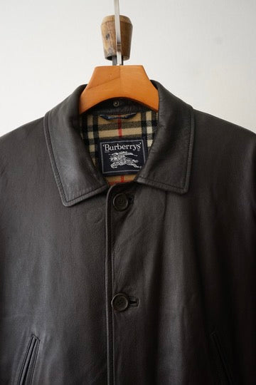 1980s Burberry Spain "Very Smooth" Leather Coverall