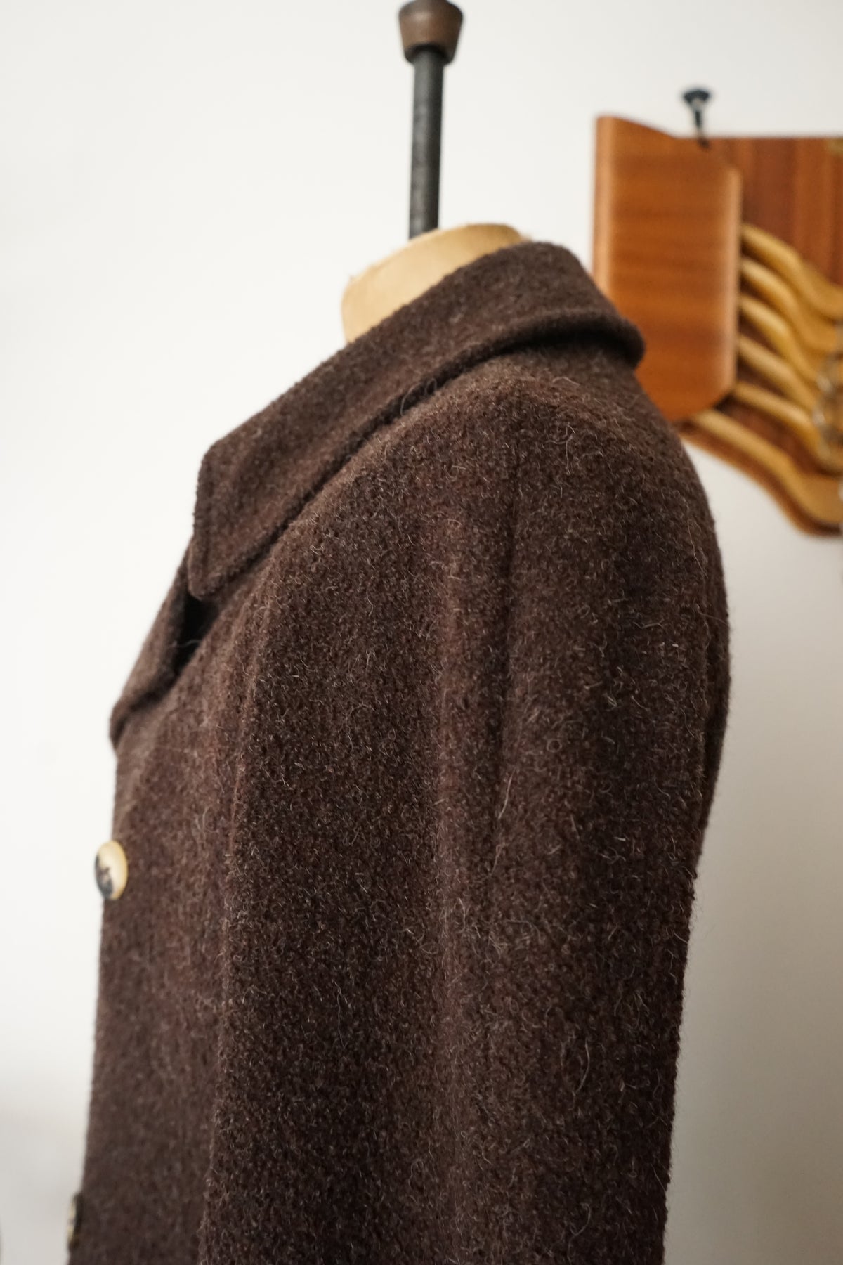 1980s HERMÈS Wool Trench Coat Made in France