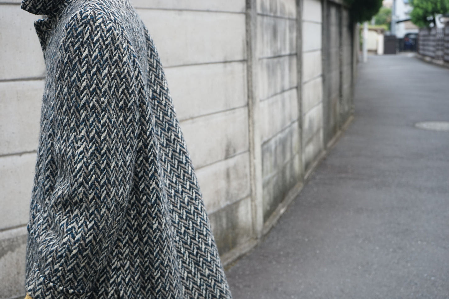 1960s Chester Barrie "Herringbone Tweed" Chesterfield Coat Made in ENGLAND