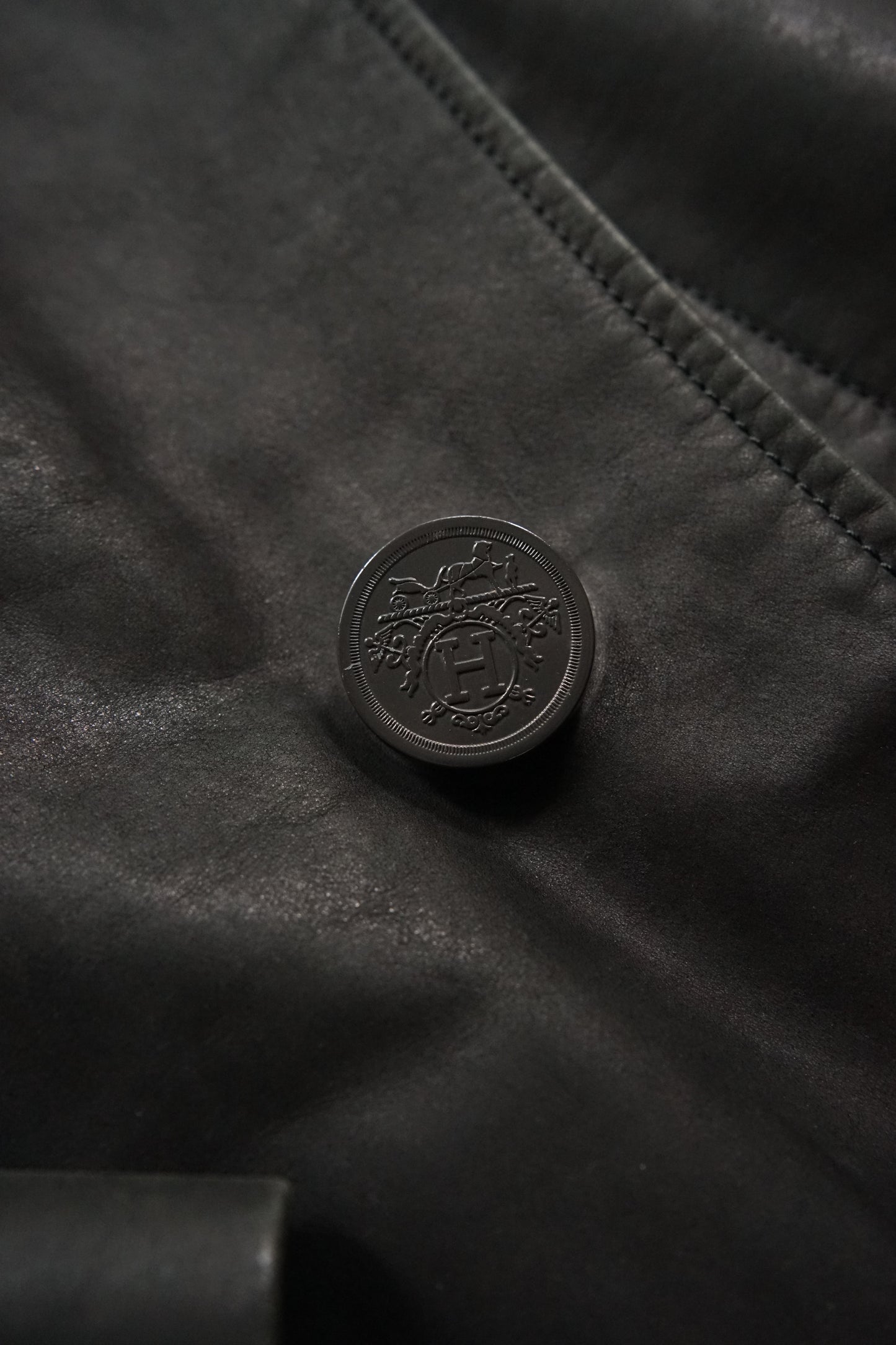 1990s Hermès Calfskin Long Coat