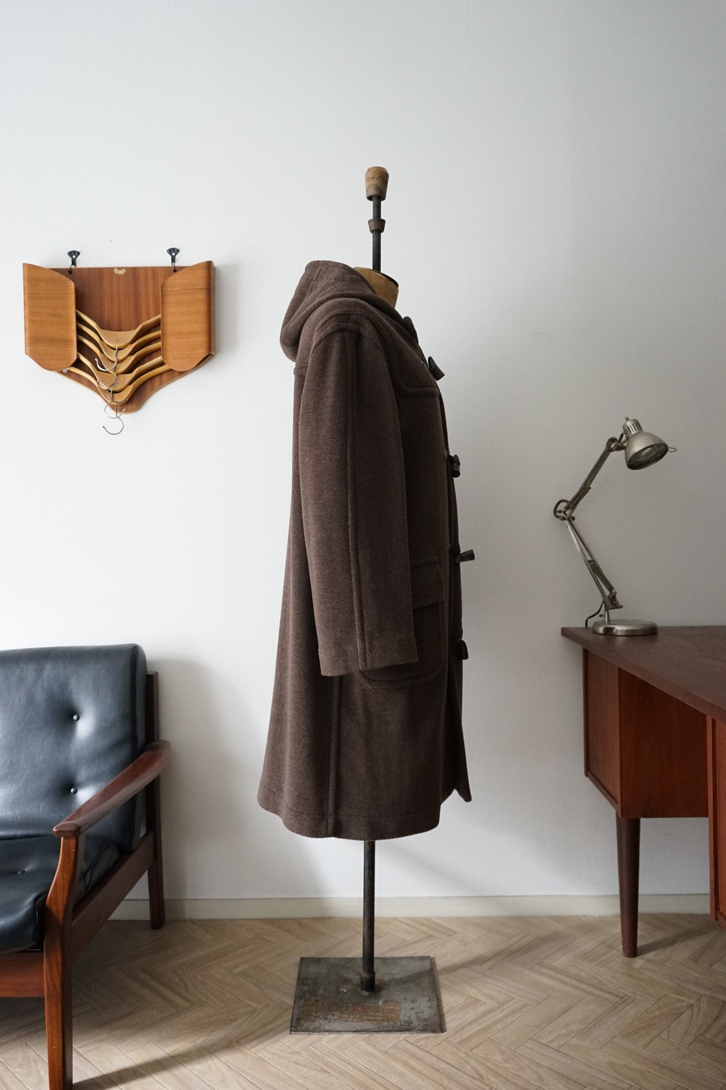 1990s Brooks Brothers  "Brown" MoorBrook Fabric Duffel Coat Made in ENGLAND Medium