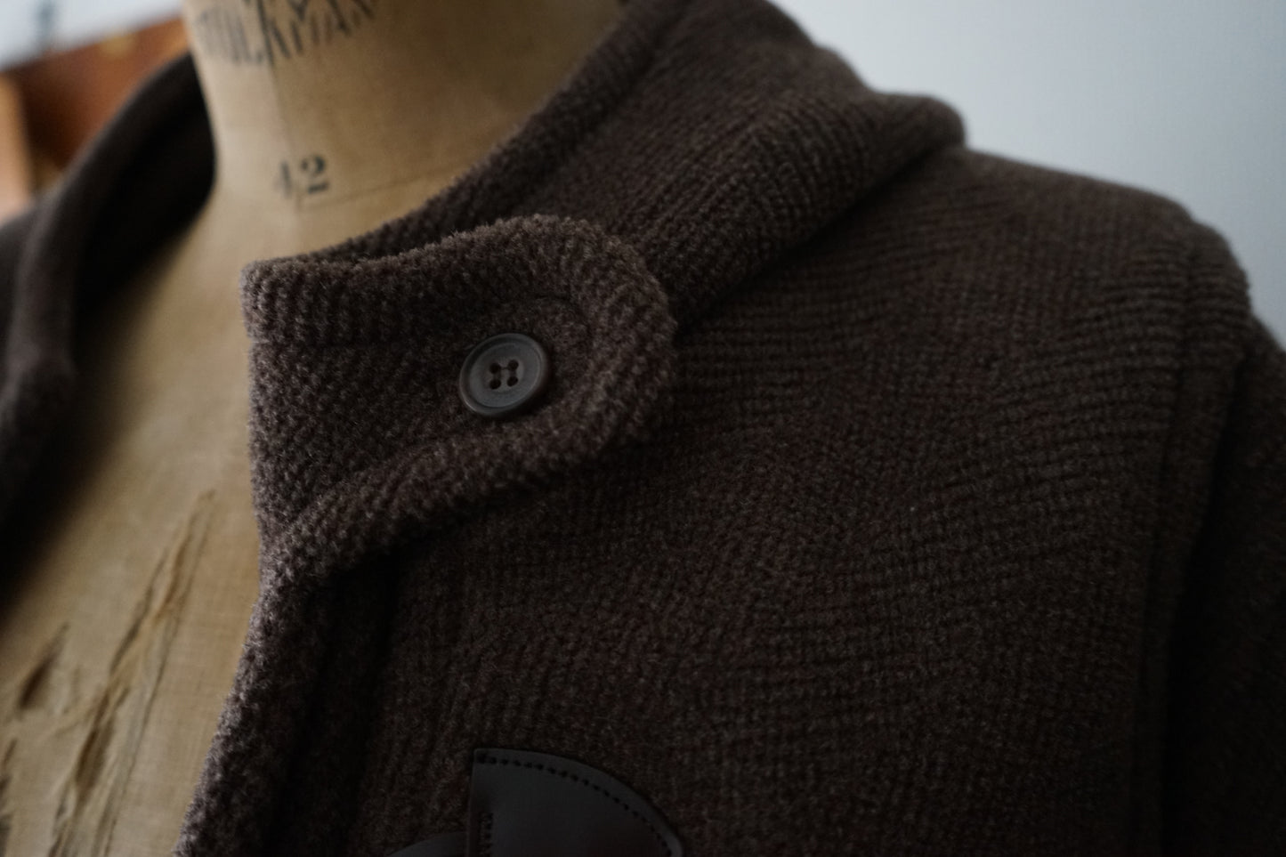 1990s Brooks Brothers  "Brown" MoorBrook Fabric Duffel Coat Made in ENGLAND Medium