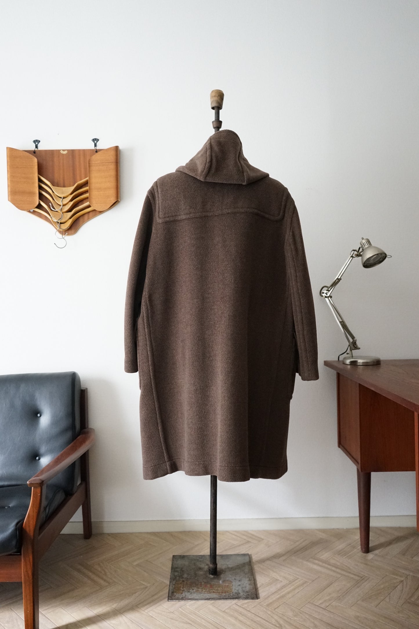 1990s Brooks Brothers  "Brown" MoorBrook Fabric Duffel Coat Made in ENGLAND LARGE