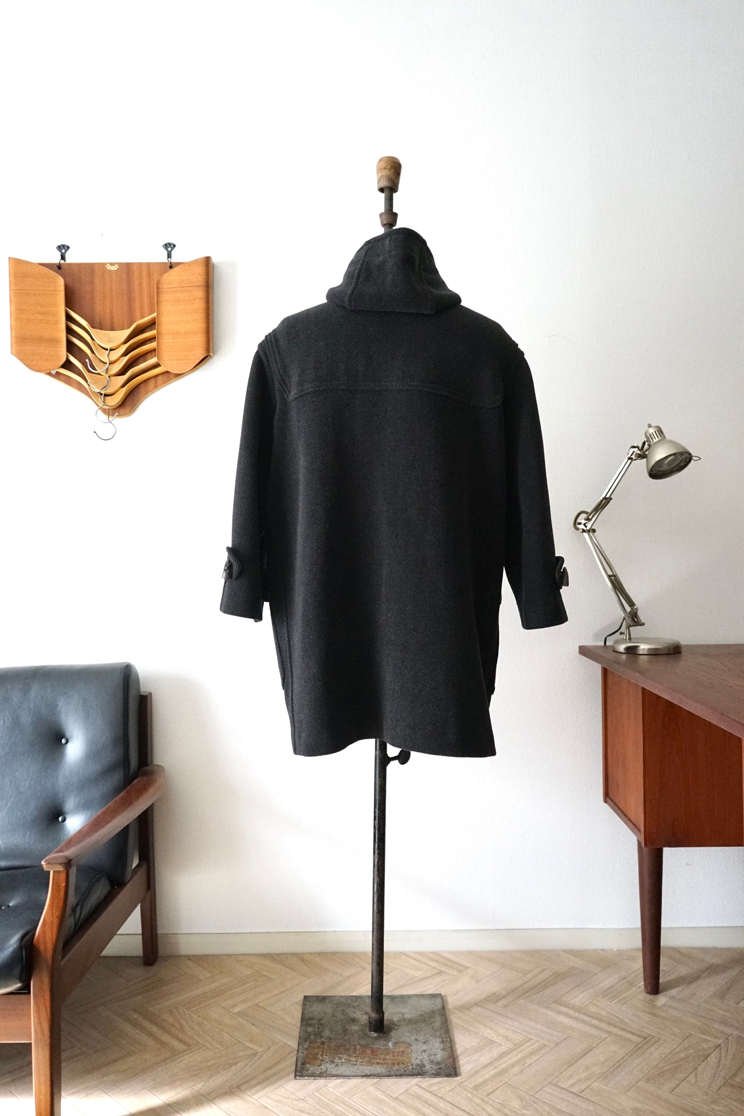 1980s MARCEL LASSANCE "Charcoal Gray"  Duffel Coat Made in ENGLAND
