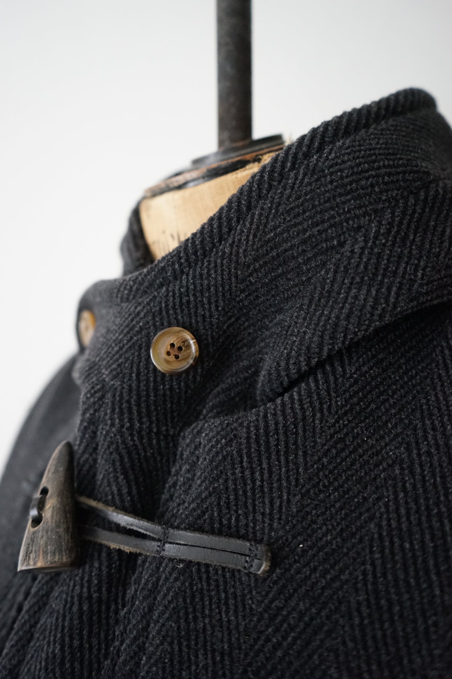 1980s MARCEL LASSANCE "Charcoal Gray"  Duffel Coat Made in ENGLAND