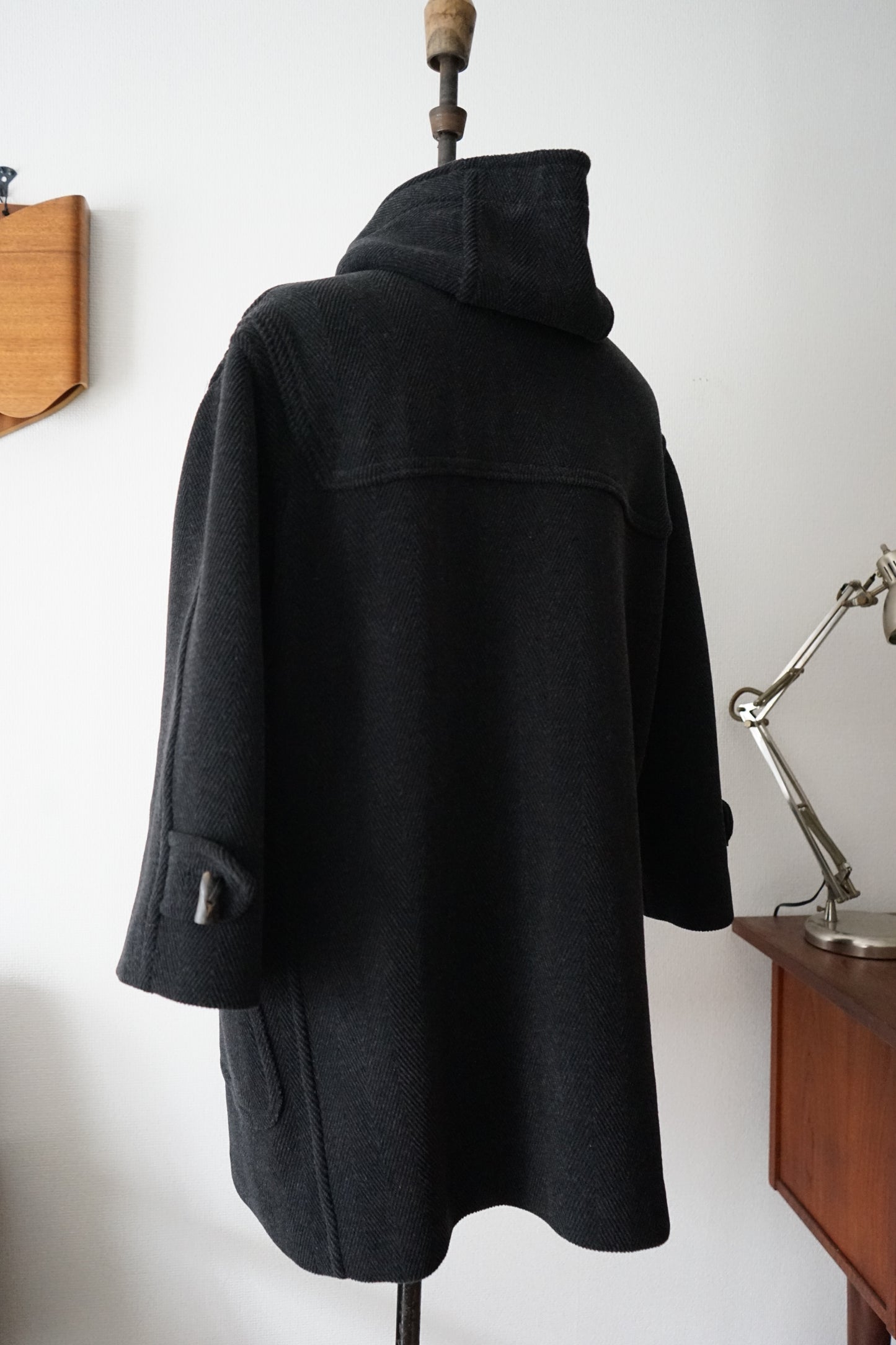 1980s MARCEL LASSANCE "Charcoal Gray"  Duffel Coat Made in ENGLAND