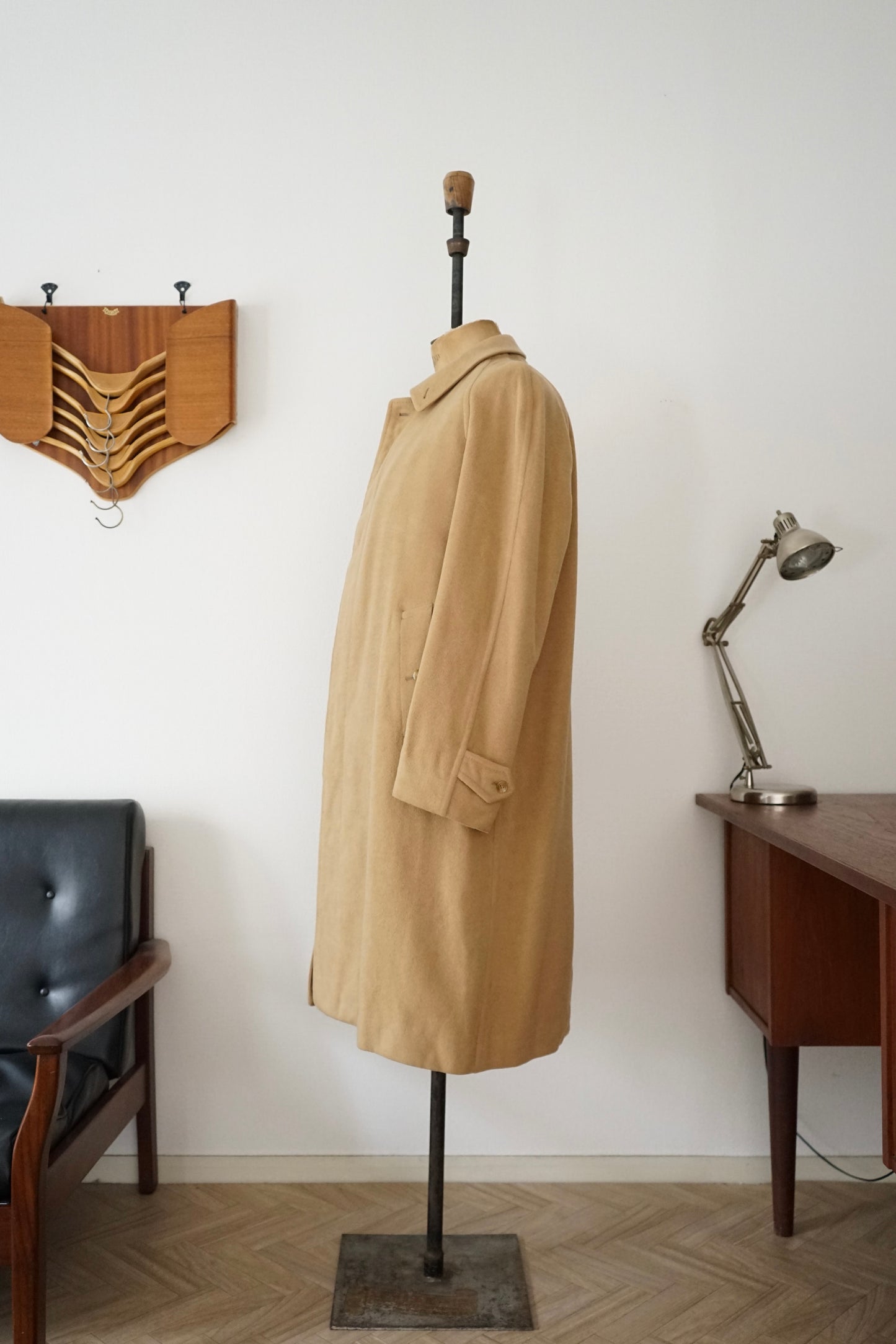 1980s Burberry × Marioncini "Wool & Camelhair" Balmacaan Coat