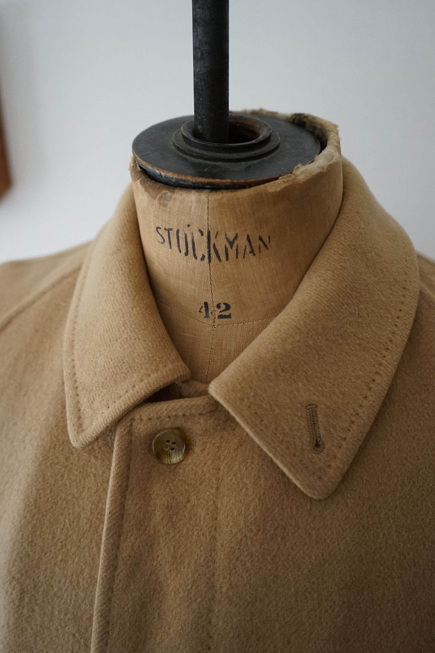 1980s Burberry × Marioncini "Wool & Camelhair" Balmacaan Coat
