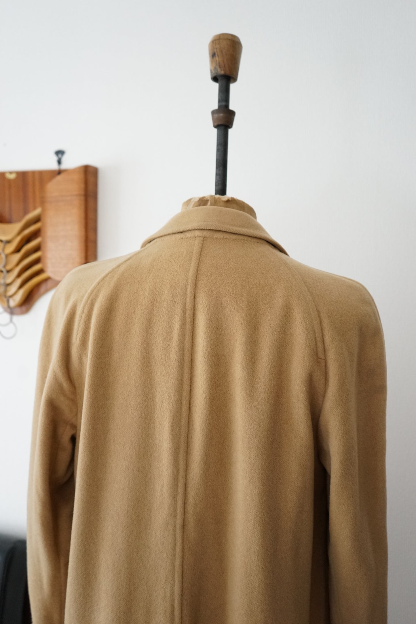 1980s Burberry × Marioncini "Wool & Camelhair" Balmacaan Coat