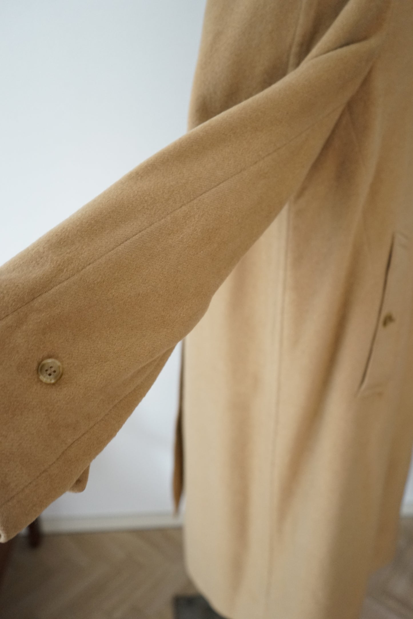 1980s Burberry × Marioncini "Wool & Camelhair" Balmacaan Coat