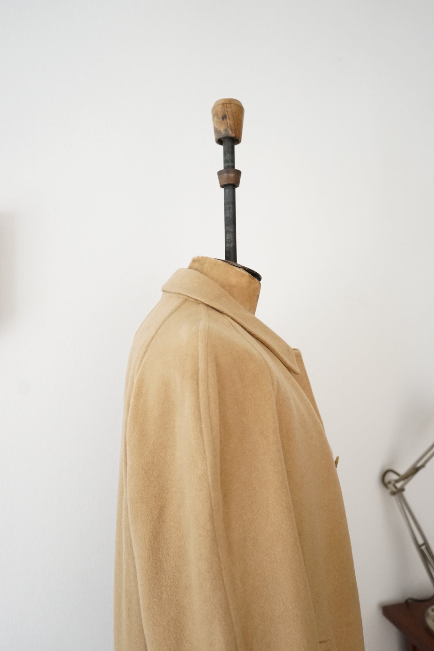 1980s Burberry × Marioncini "Wool & Camelhair" Balmacaan Coat