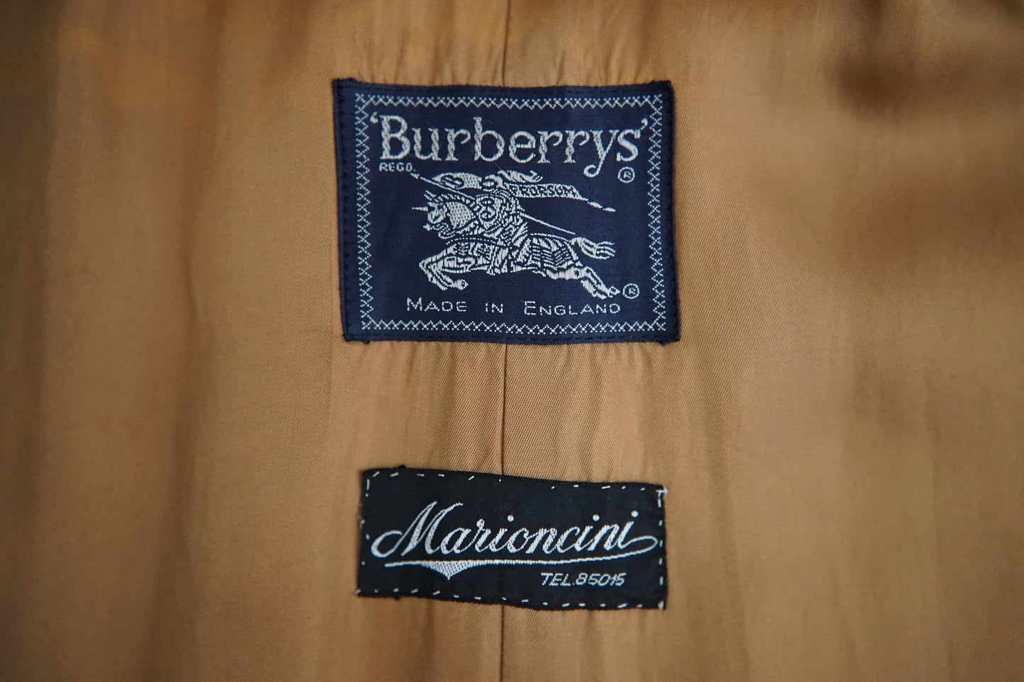 1980s Burberry × Marioncini "Wool & Camelhair" Balmacaan Coat