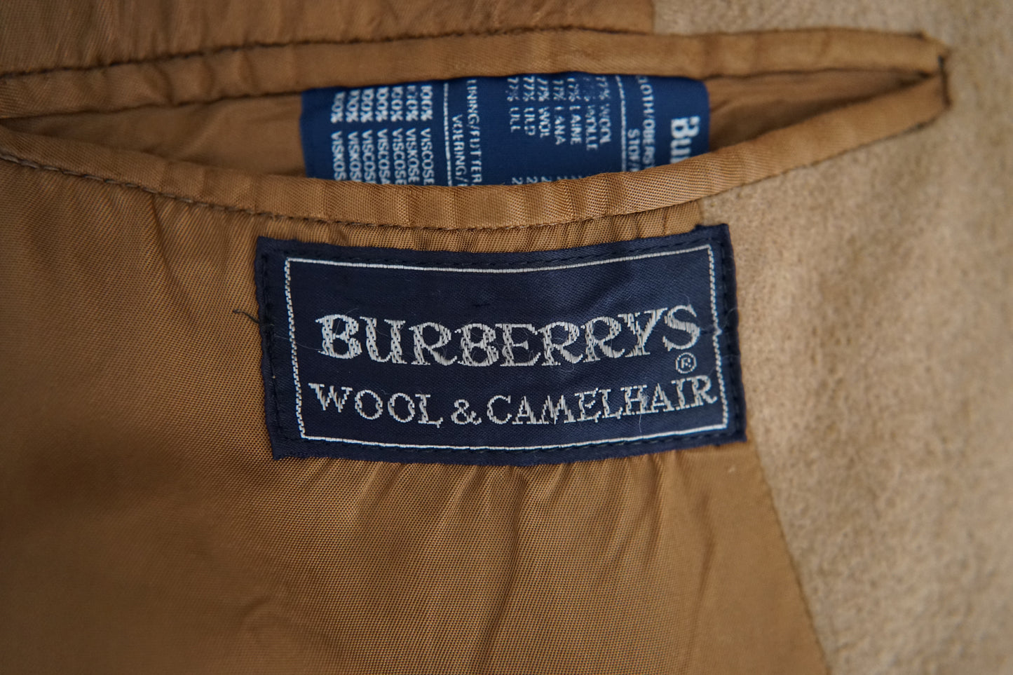 1980s Burberry × Marioncini "Wool & Camelhair" Balmacaan Coat