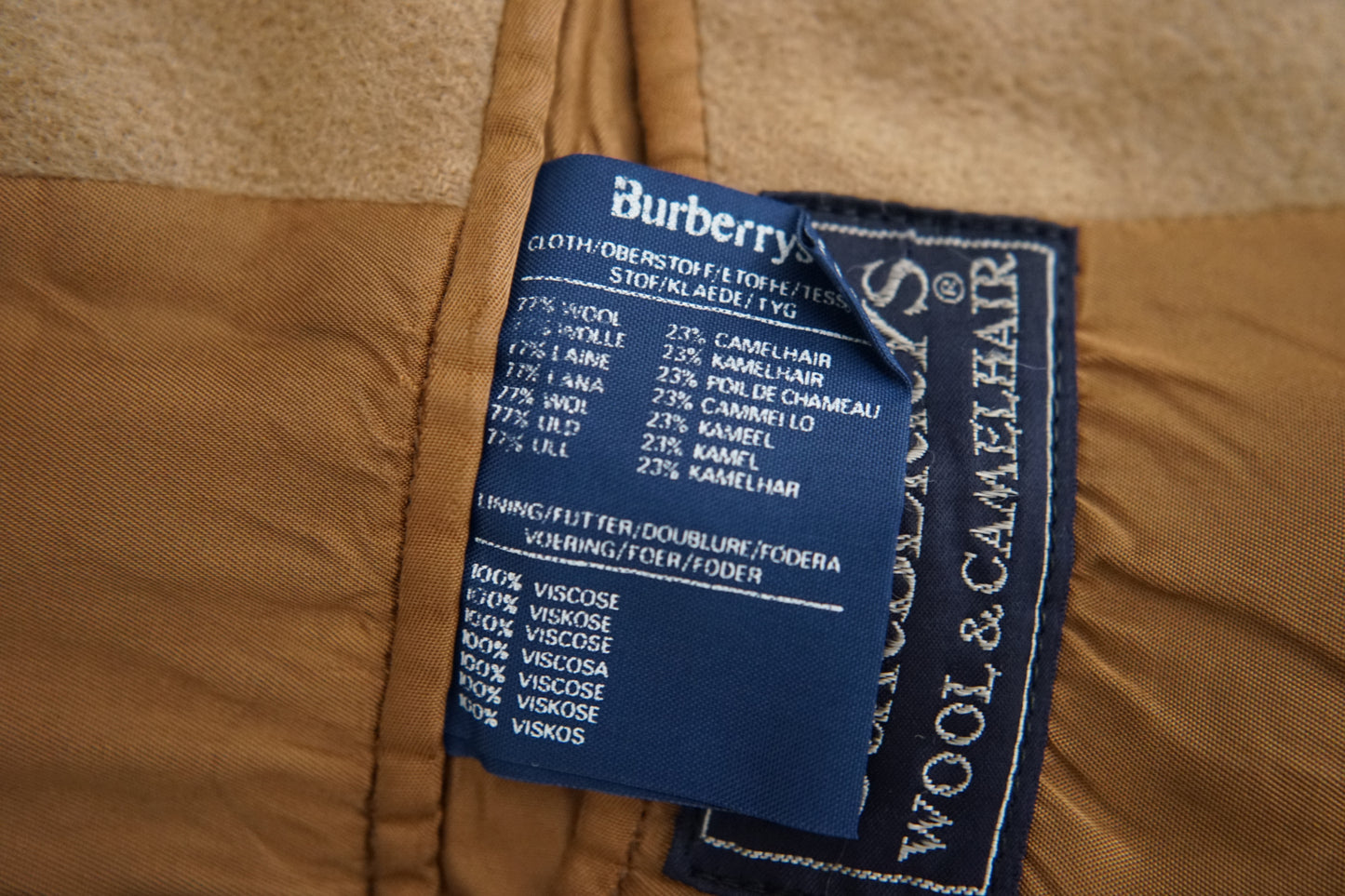 1980s Burberry × Marioncini "Wool & Camelhair" Balmacaan Coat