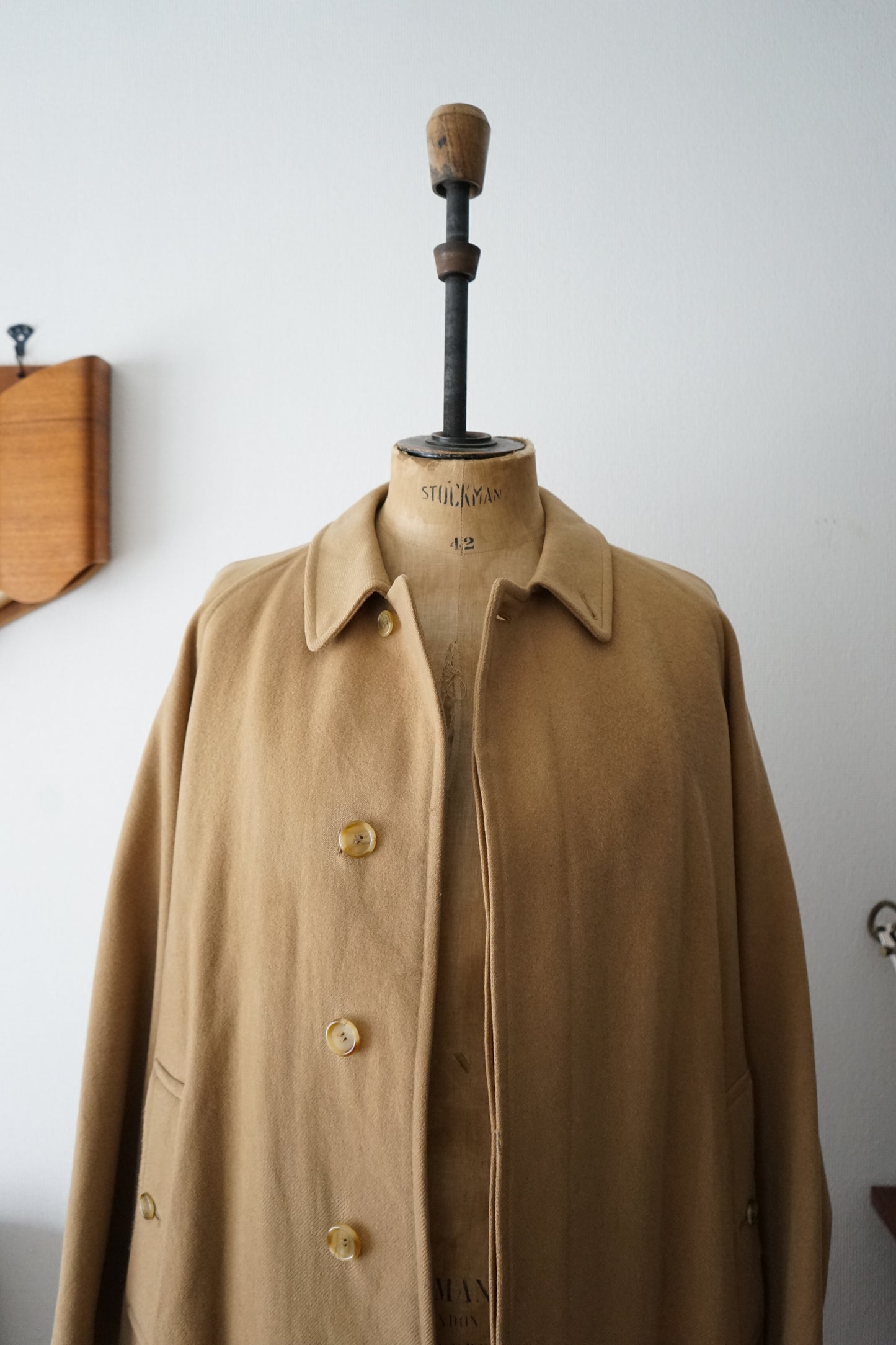 1981s Burberry × MEA Wool & Camelhair 一枚袖 Balmacaan Coat
