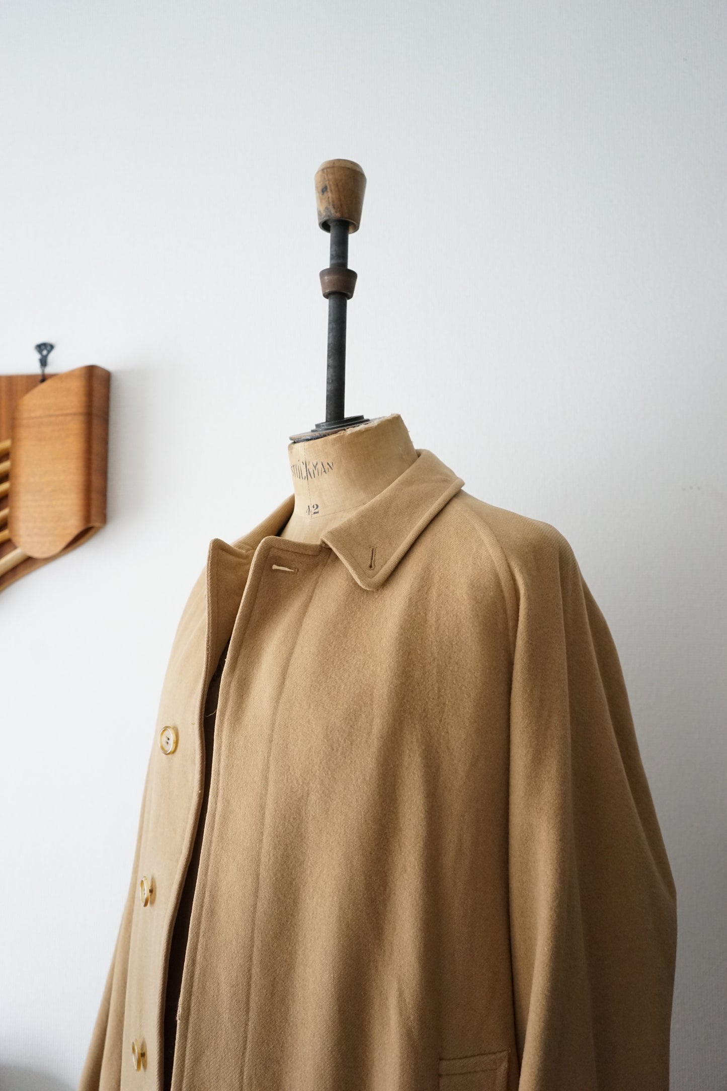 1981s Burberry × MEA Wool & Camelhair 一枚袖 Balmacaan Coat