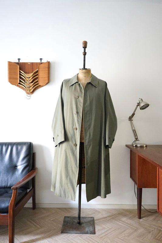 1984s Burberry Iridescent 一枚袖 Balmacaan Coat 玉蟲色 C100