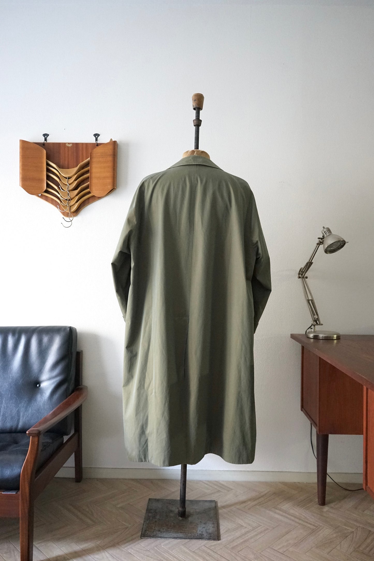 1984s Burberry Iridescent 一枚袖 Balmacaan Coat 玉蟲色 C100