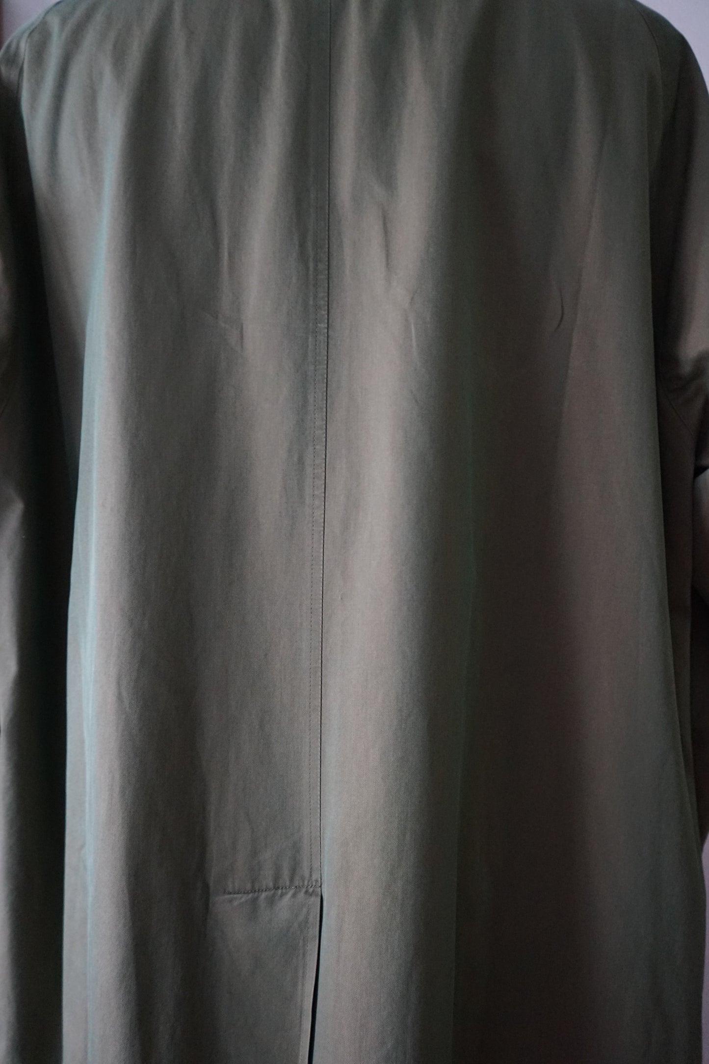 1984s Burberry Iridescent 一枚袖 Balmacaan Coat 玉蟲色 C100