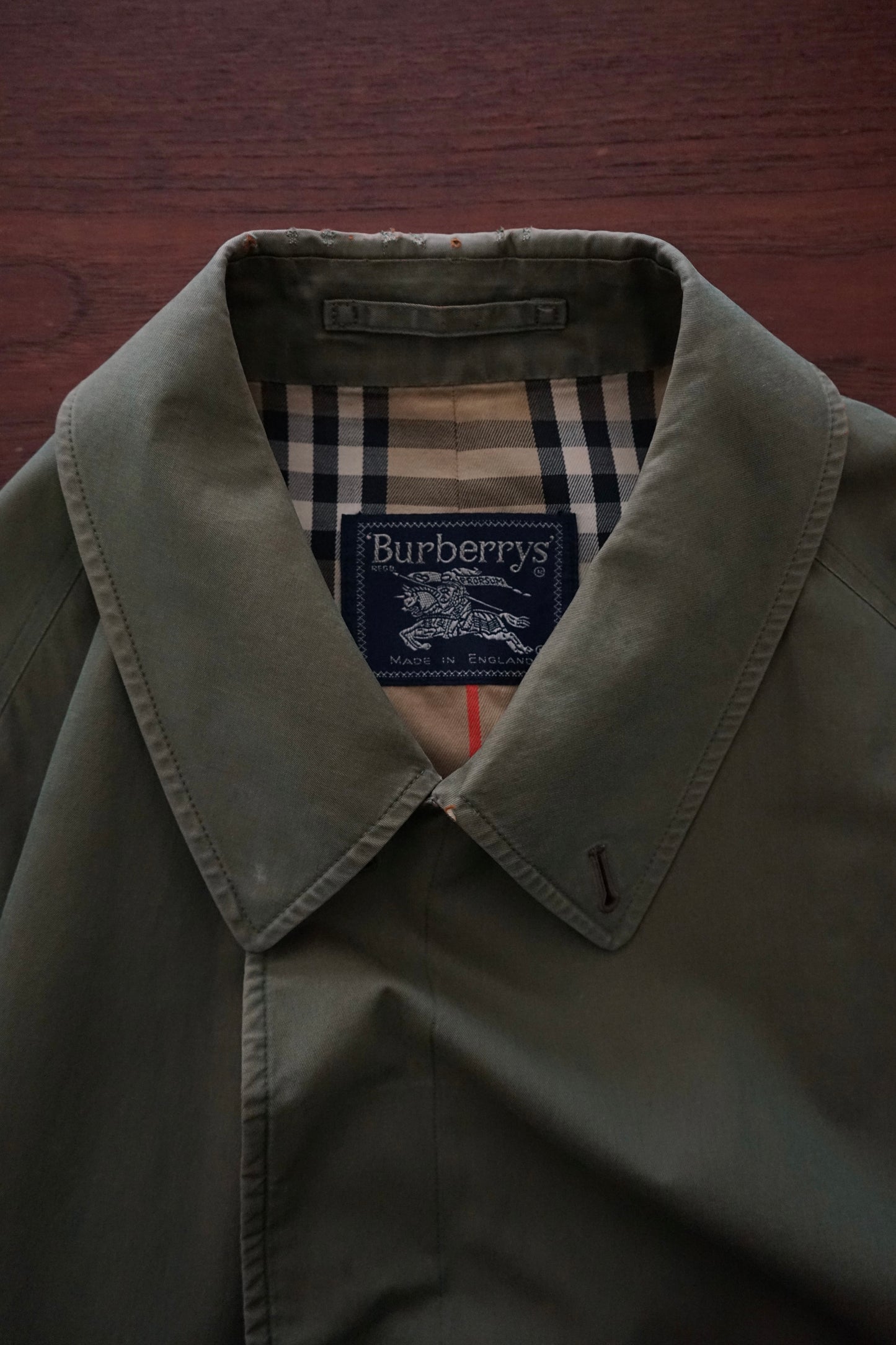 1984s Burberry Iridescent 一枚袖 Balmacaan Coat 玉蟲色 C100