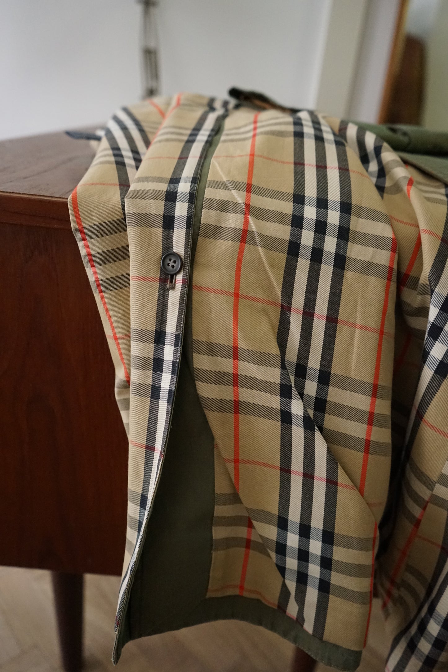 1984s Burberry Iridescent 一枚袖 Balmacaan Coat 玉蟲色 C100