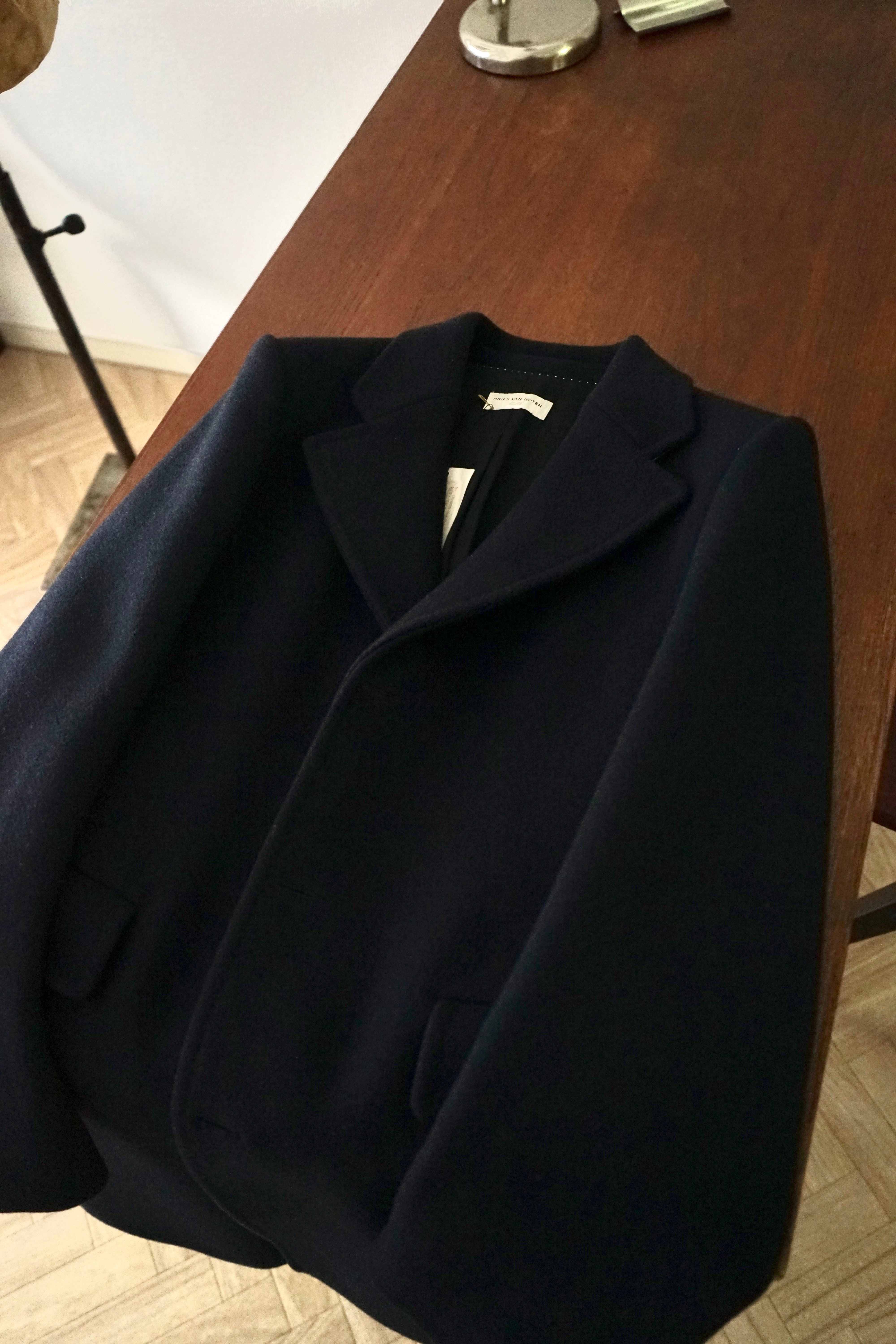 2011AW DRIES VAN NOTEN Wool Melton Chesterfield Coat – comáme