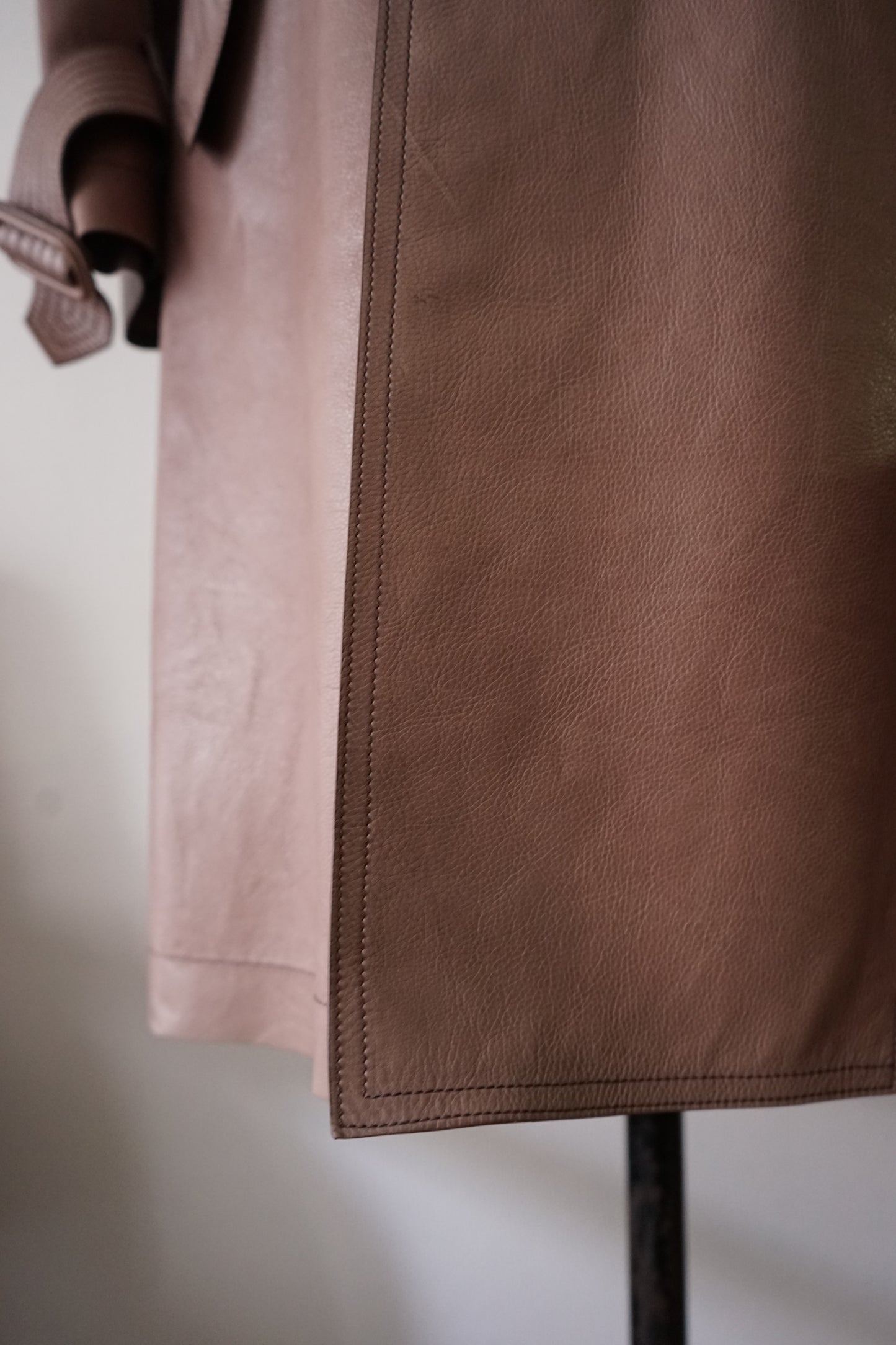 2010s BOTTEGA VENETA ”Pink Purple" Nappalan Leather Trench Coat by Tomas Maier