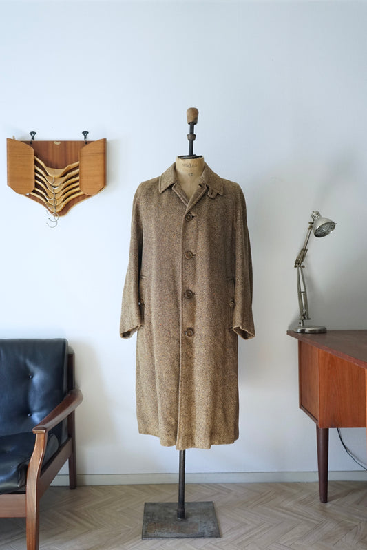 1960s Burberry Irish Tweed Balmacaan Coat