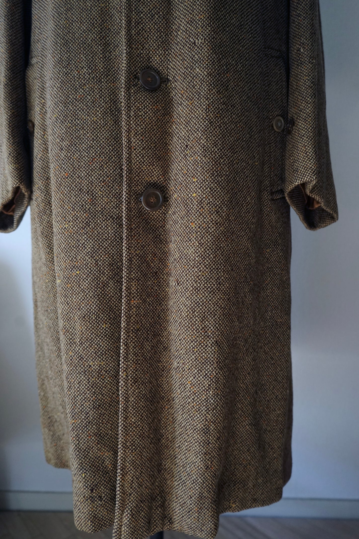 1960s Burberry Irish Tweed Balmacaan Coat