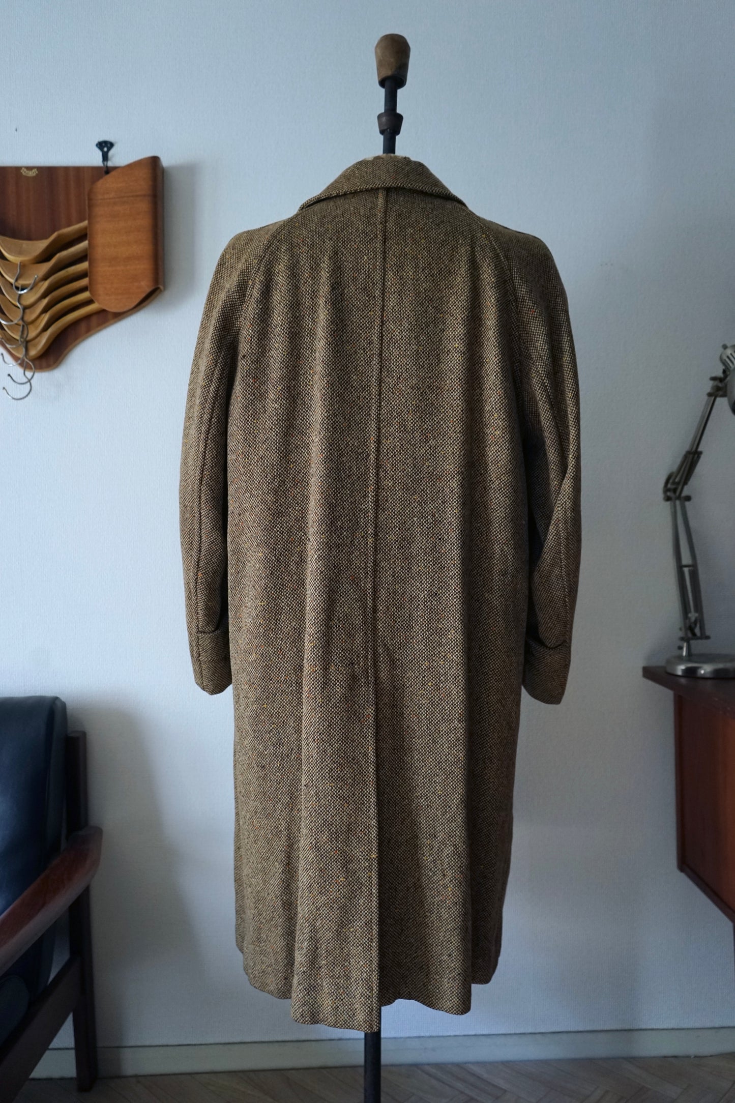 1960s Burberry Irish Tweed Balmacaan Coat