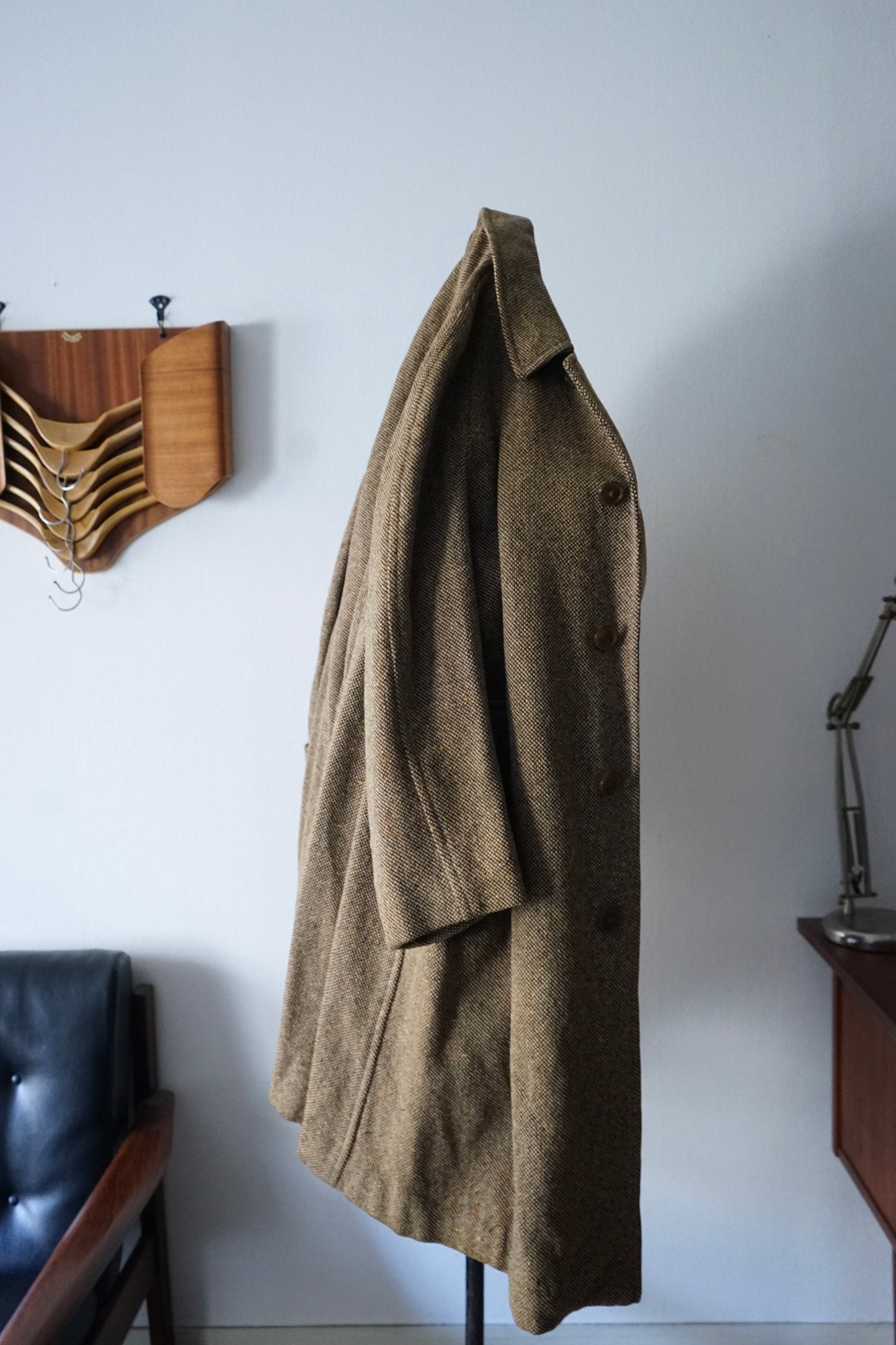 1960s Burberry Irish Tweed Balmacaan Coat